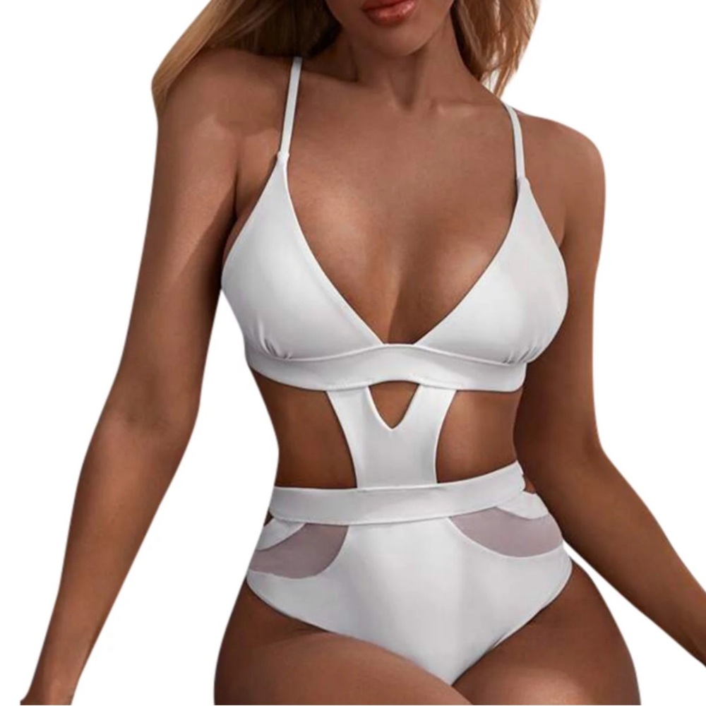 White one piece swimsuit